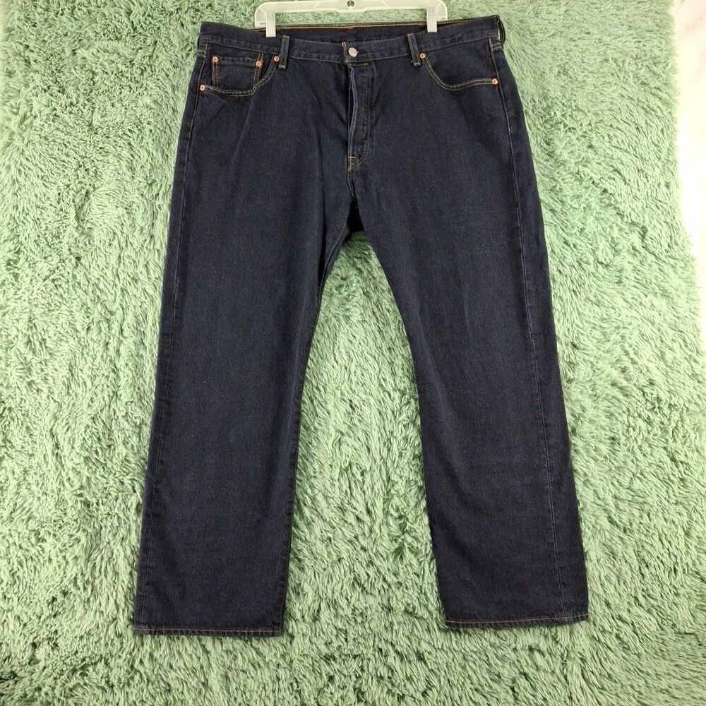 Levis 501 42x30 Mens Jeans Dark Wash Button Fly